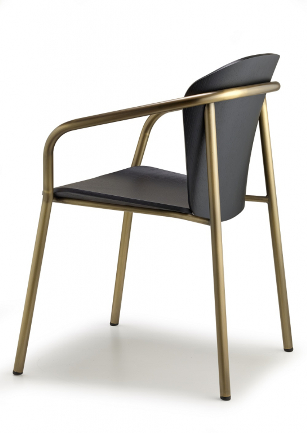 Кресло деревянное Scab Design Finn Metal Wood, винтажная бронза, черный ясень