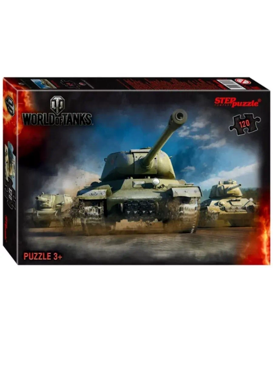Пазл для детей 4 5 6 7 лет World of Warplanes Танк 120 шт