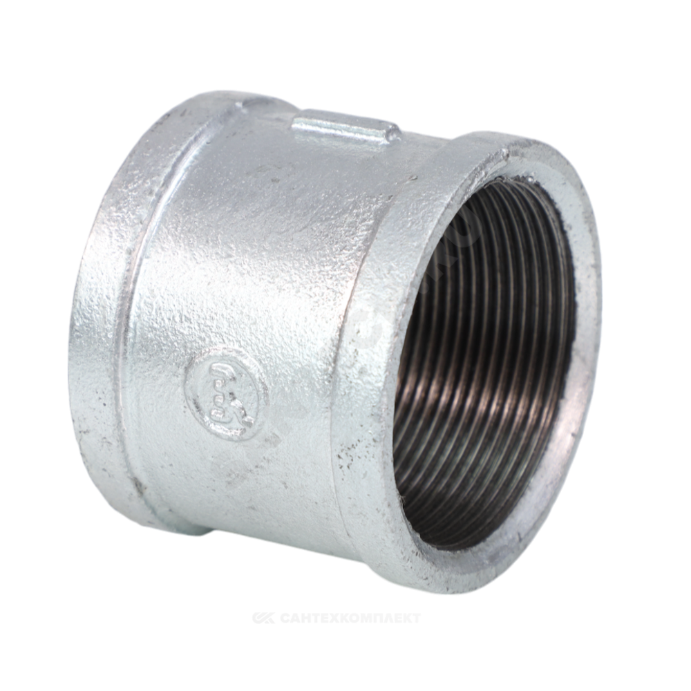 Муфта прямая чугун оц Ду 20 (3/4") ВР Fittex PLUS