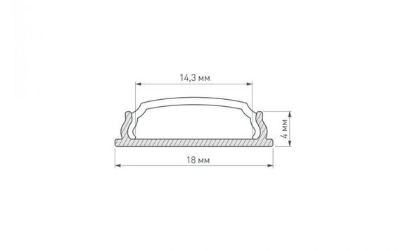 Профиль Arlight ARH-Bent-W18-2000 Anod 023087