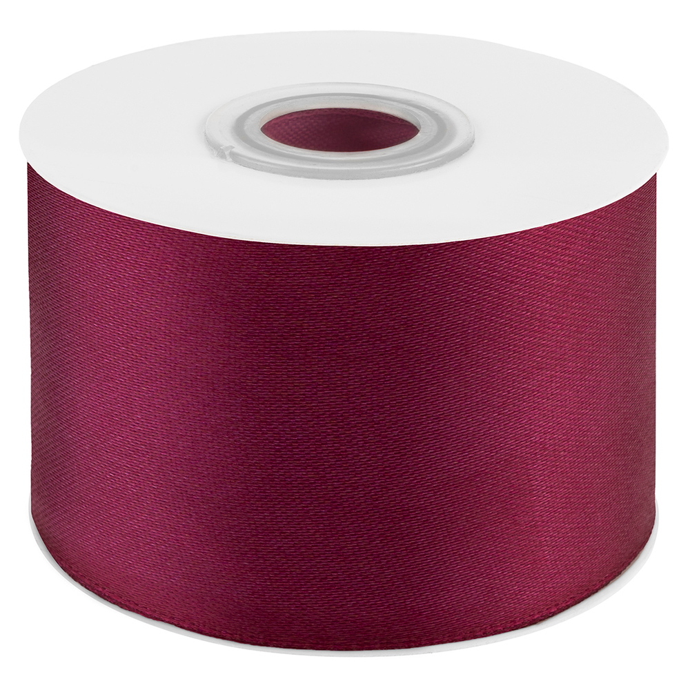 Лента атласная в цвете красное дерево, в 5 размерах, 1 шт.