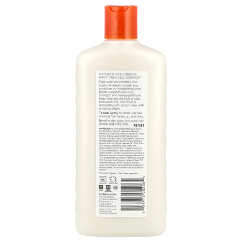 Andalou Naturals, кониционер с глубоким увлажнением, для придания волосам мягкости, гладкости и блеска, «Аргановое масло и масло ши», 340 мл (11,5 жидк. унций)