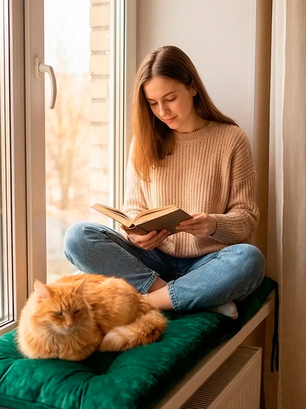 Подушка на скамью, подоконник, обувницу 100х45 см