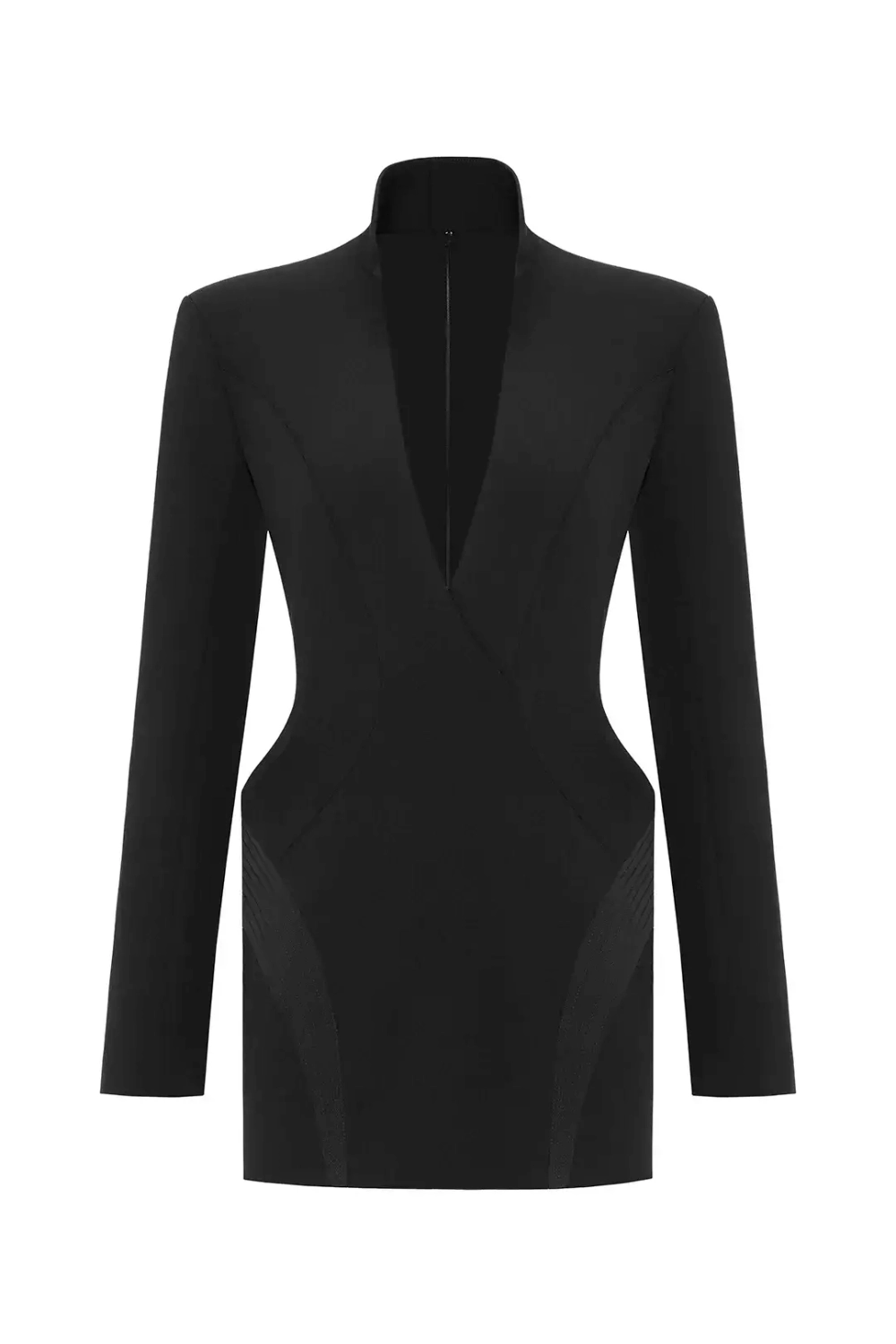 Платье-смокинг черное