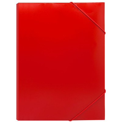 Папка на резинке Silwerhof, А4 пластиковая, 500 мкм, корешок 15 мм., красная