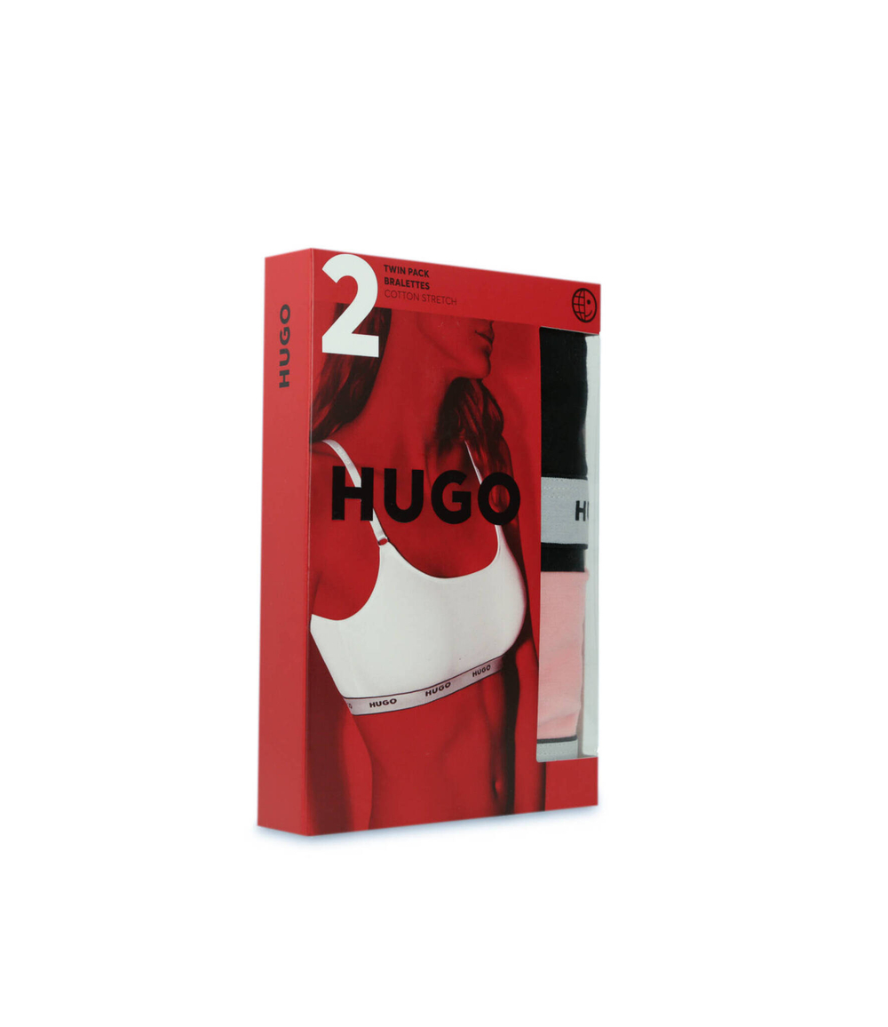 бюстгальтер 2-pack twin bralette stripe Hugo Bodywear - черный(50480158)