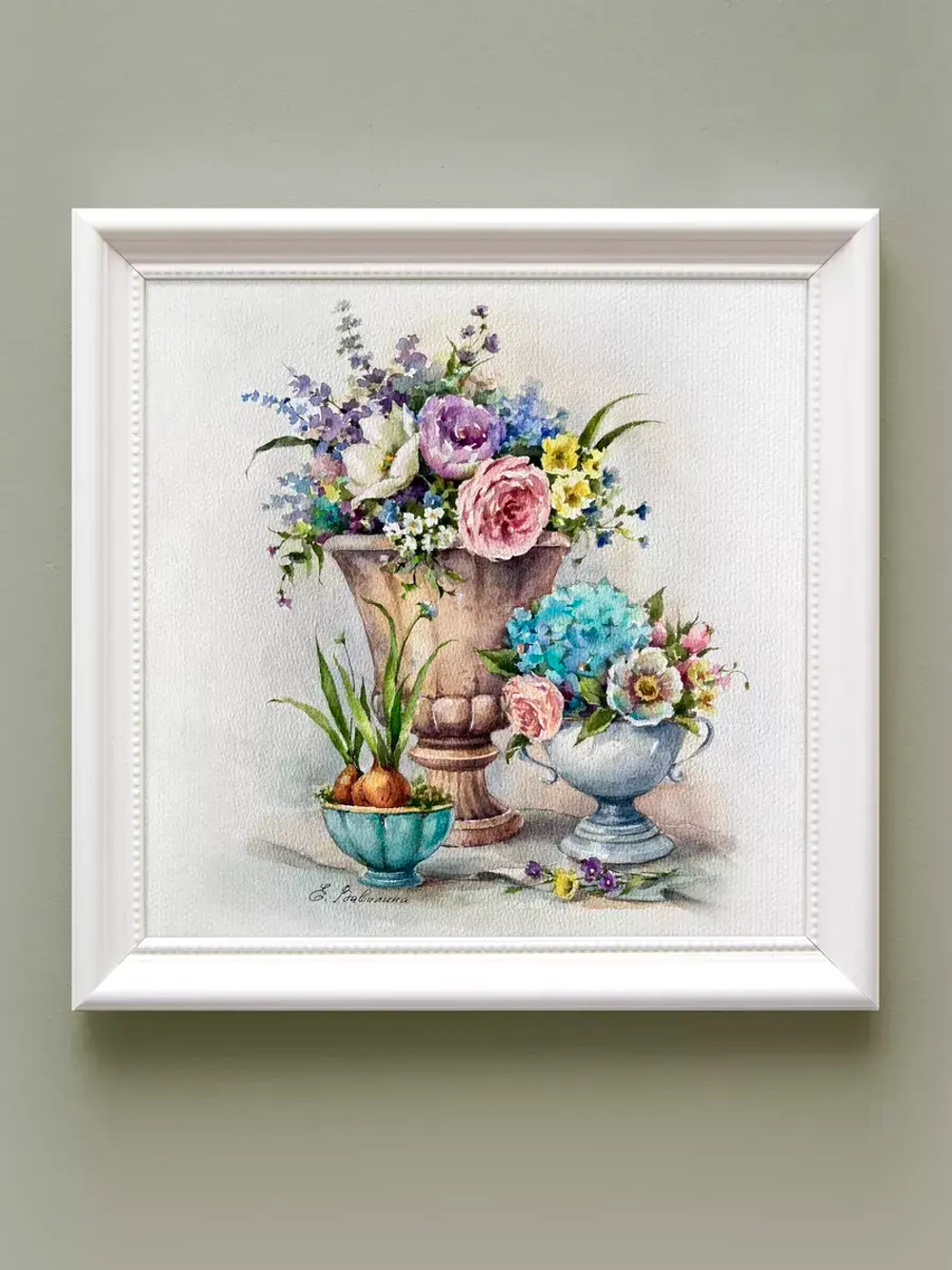 Картины на стену интерьерные на холсте 4 шт, 23*23 см