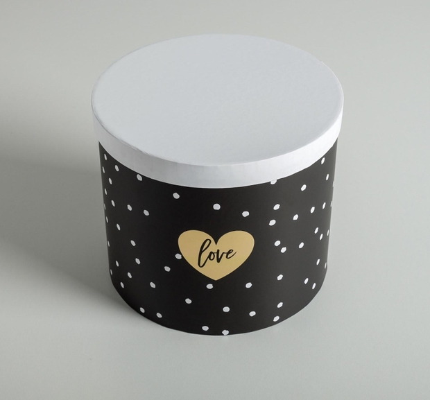 Коробки круглые «Чёрно-белый»