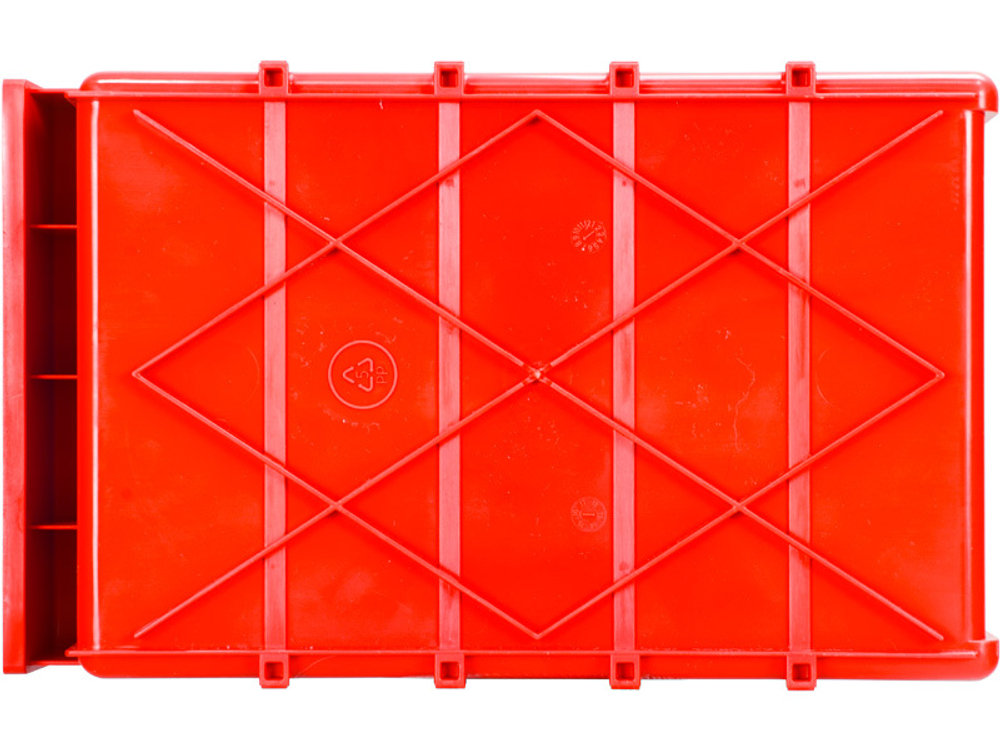 Ящик сплошной 300×185×100 мм, объем 5.55 л., арт.: 6002, красный, код: 10555