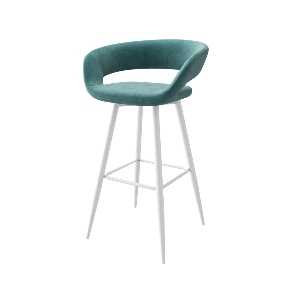 Стул полубарный МАМАДОМА Барни Р 700, b15 MINT LUX/БЕЛЫЙ