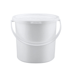 Ведро с герметичной крышкой и ручкой 2,5 л (белое)