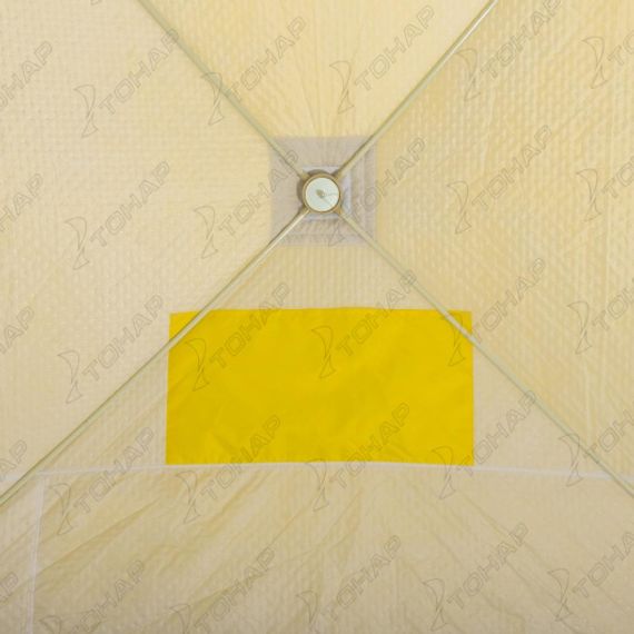 Палатка зимняя утепл. ЮРТА Premium желтый/серый (HS-WSCI-P-YG) Helios