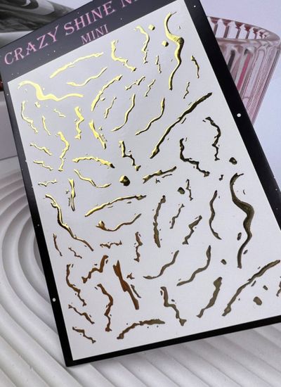 Слайдер-дизайн Crazy Shine Nails mini foil: GOLD WAVE