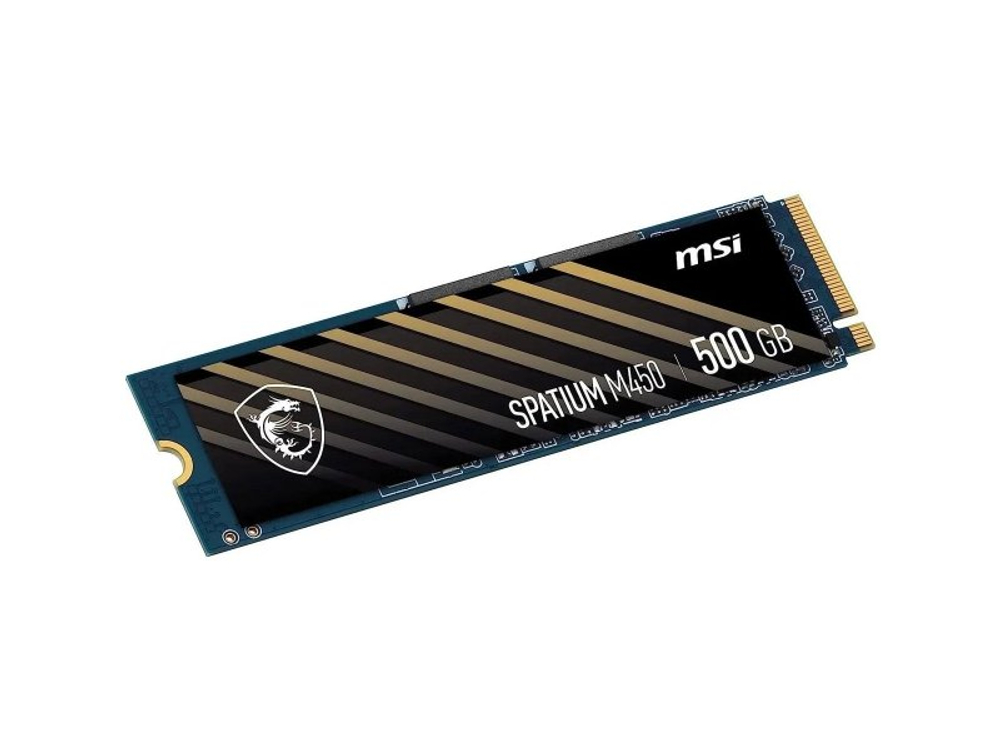 SSD накопитель MSI Spatium M450 500ГБ, M.2 2280, PCIe 4.0 x4, NVMe [S78-440K240-P83]