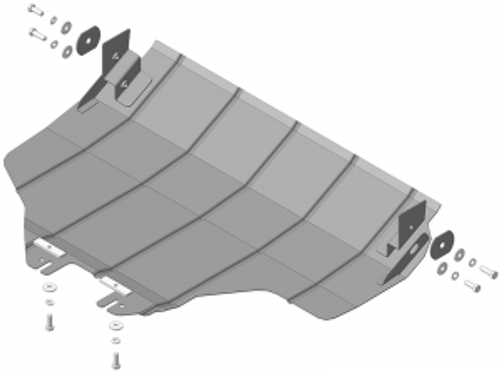 Защита картера Двигателя. 2 мм, Сталь. для Subaru Forester 2013-2018 MOTODOR.02234
