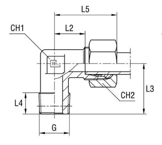 Штуцер FC90 DL06 BSPT 1/8 (в сборе)