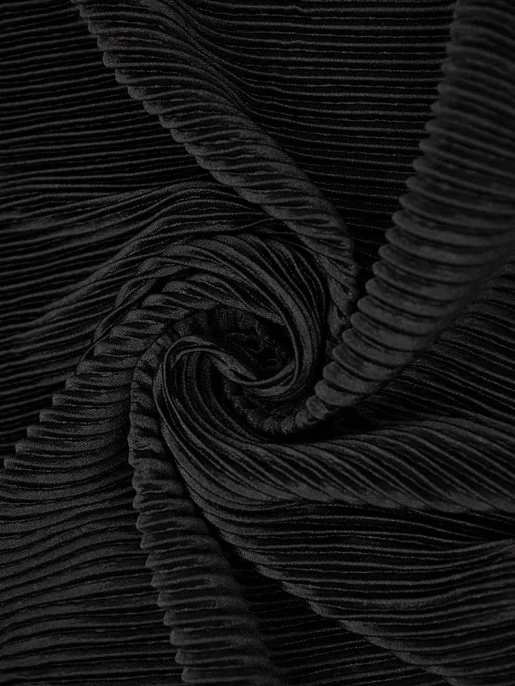 Ткань Гофре 140 гр/м2, 100% пэ, ш. 160 см, черный