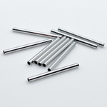 Бусина-трубочка, цвет серебро, размер 25*2 мм, цена за 1 шт