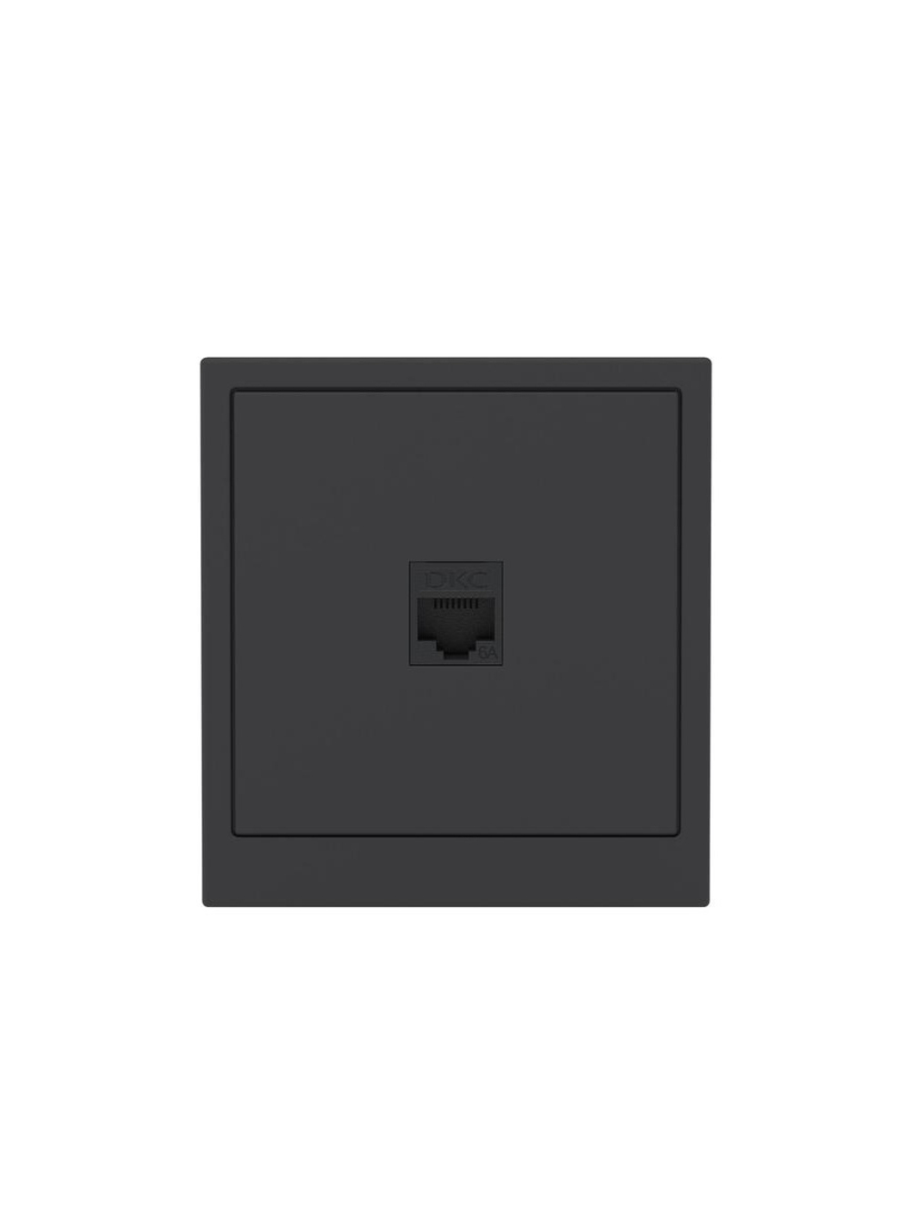 Розетка компьютерная 1-м KANT RJ45 кат.6A без шторки черн. уголь DKC 7012673