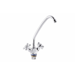 Смеситель для кухни 1/2 кер ПРОФСАН ПСМ-127-89 "СТАНДАРТ А" выс.пов.излив, б/подв, п/гайку ХРОМ