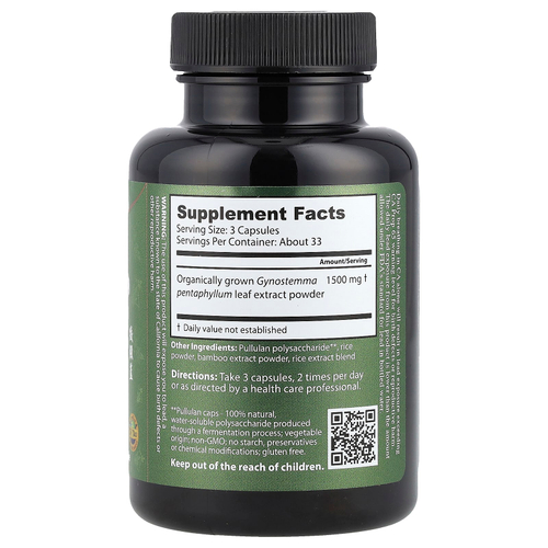 Dragon Herbs, Гиностемма, 500 мг, 100 капсул