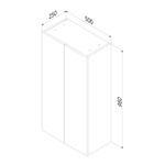 Шкаф навесной с дверками, 50 см, белый глянец AM.PM X-Joy M85CHX0502WG