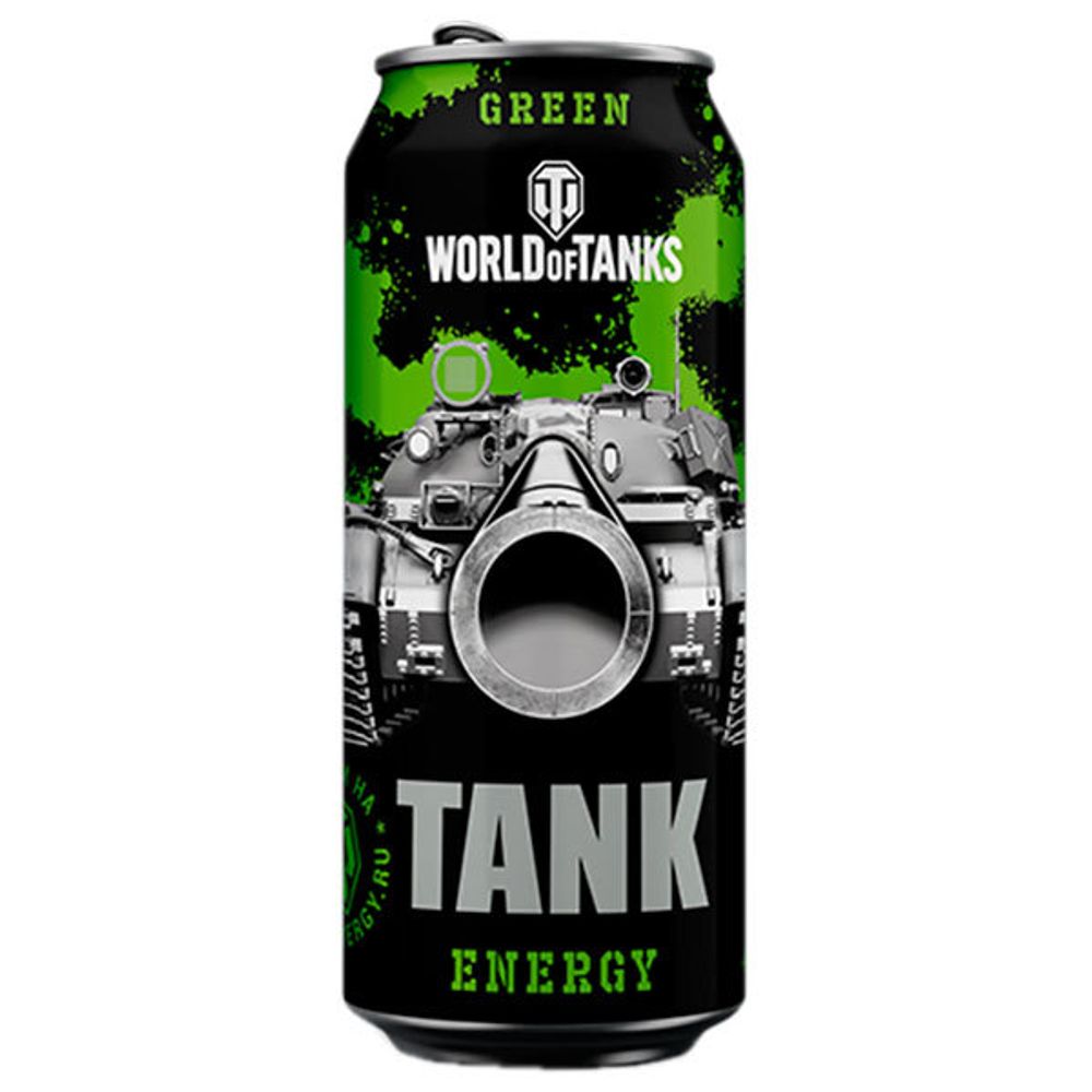 Энергетический напиток ТМ “World of Tanks” Tank Energy Green, 450мл