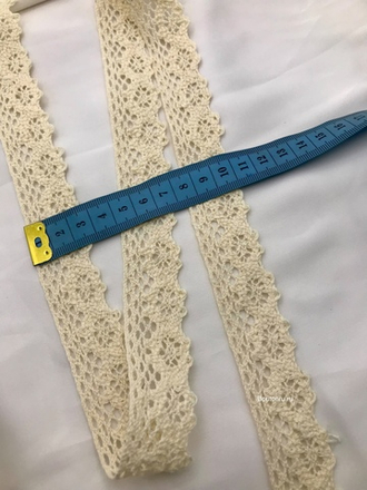 Кружево бежевое 28 мм хлопок