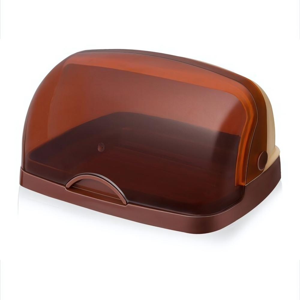 Хлебница "Урожай" с откидной прозрачной крышкой цвет в ассортименте