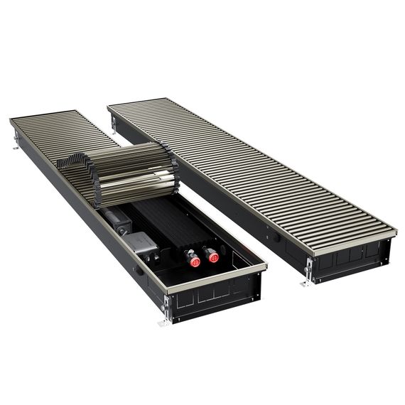 Конвектор внутрипольный Royal Thermo ATRIUM TURBO-90/250/2900-DG-U-LB