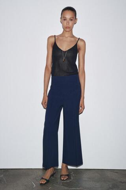 ZARA БРЮКИ-КЮЛОТЫ — ZW COLLECTION, МОРСКОЙ СИНИЙ