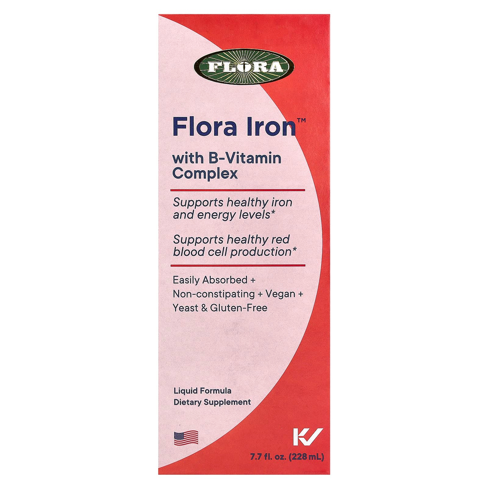 Flora, Железо и травы с комплексом витаминов группы B, 228 мл (7,7 жидк. унц.)