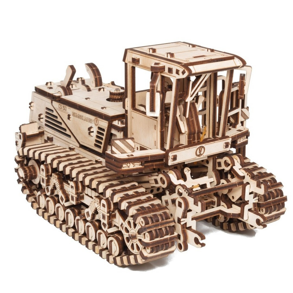 Комбайн из дерева “Косилка самоходная CS-150” от EWA от EWA - Деревянный конструктор, сборная механическая модель, 3D пазл