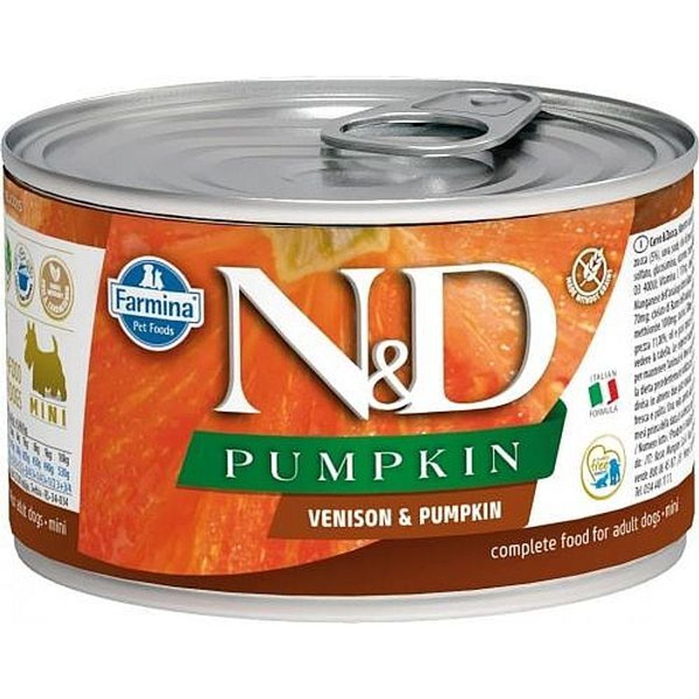 ND Dog Venison &amp; Pumpkin MINI /  Оленина с Тыквой для собак мелких пород 140г