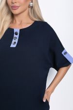 Платье Кайла люкс комбинированное (синее) П10873 LT Collection