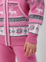 Кофта вязаная на молнии с капюшоном