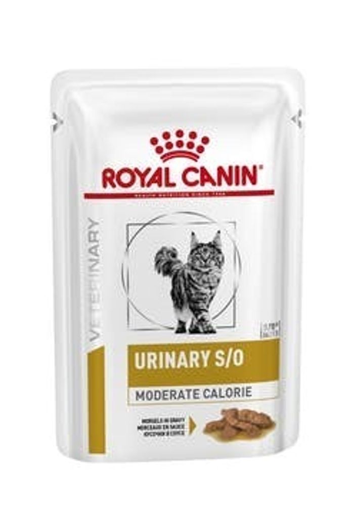 Влажный корм Royal Canin Urinary S/O Moderate Calorie для кошек при МКБ, в соусе, 85 г Влажный корм Royal Canin Urinary S/O Moderate Calorie для кошек при МКБ, в соусе, 85 г