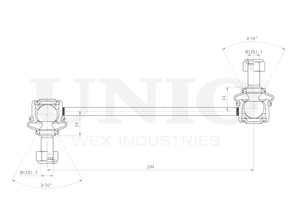 Стойка стабилизатора передняя UNIO SSP-50126