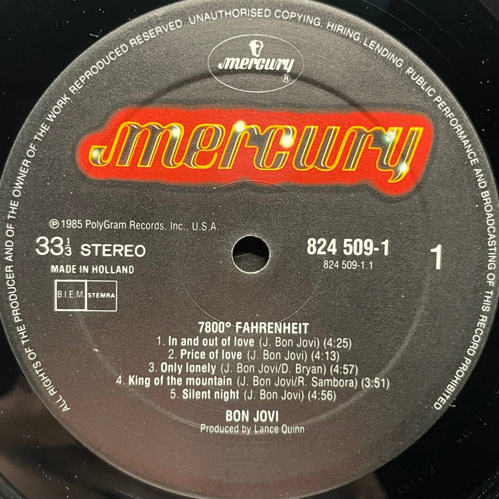 Bon Jovi - 7800° Fahrenheit (Голландия 1985г.)