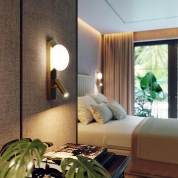 7050/5WL HIGHTECH ODL25 409 металл/металл бронза Настенный светильник IP20 LED 1*5W + 1*3W ALBERGO