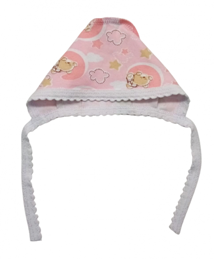 Чепчик (805/8) мишки на розовом