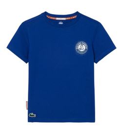 Детская теннисная футболка Lacoste Kid's Roland-Garros Edition Tennis - indigo blue
