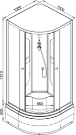 Душевая кабина AvaCan L610 N (без крыши)