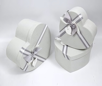 Коробка подарочная «От всего сердца», цвет серый, 23*26*13 см