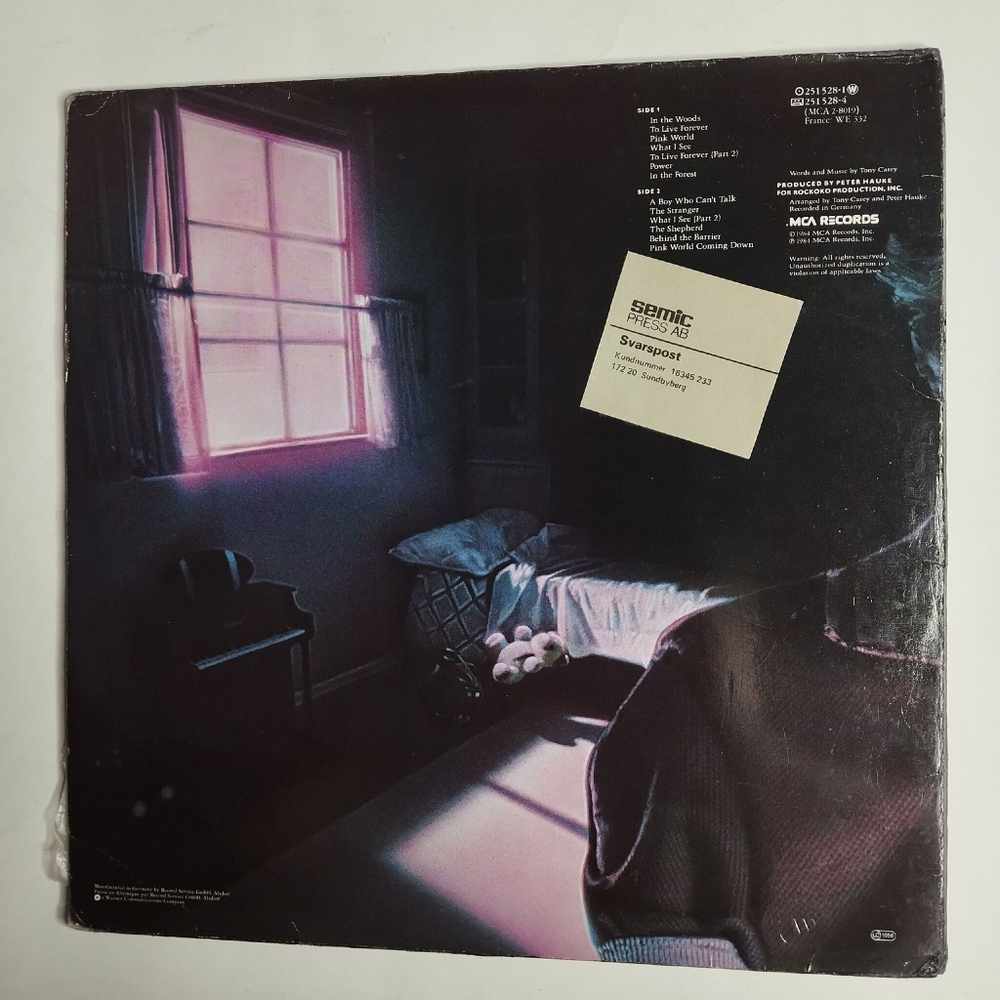 Винтажная виниловая пластинка LP Planet P Project Pink World (Germany 1984)