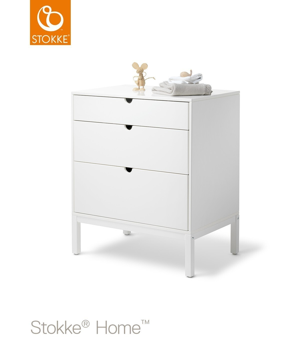Комод пеленальный Stokke Home из бука, цвет: белый