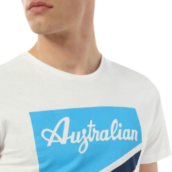 Мужская теннисная футболка Australian T-Shirt Cotton Printed - bianco