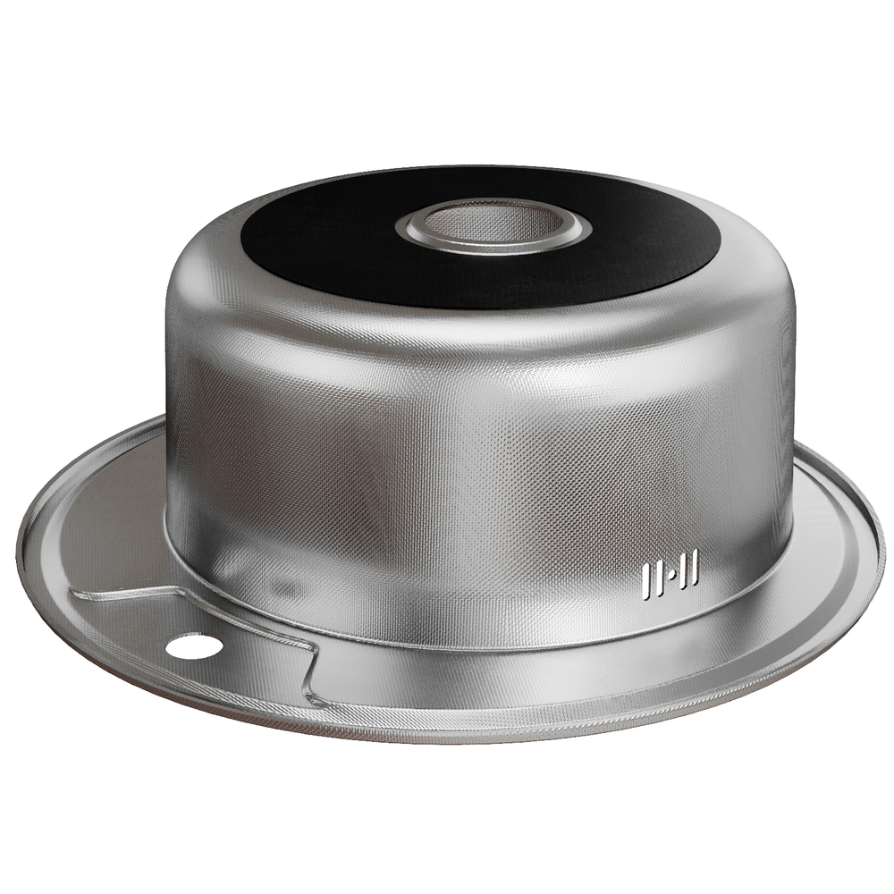 Мойка круг d 51 (0,8) вып 3 1/2 MIXLINE (глуб чаши 18см) с сифоном  ДЕКОР