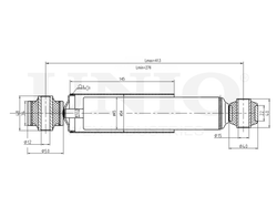 Амортизатор газовый задней подвески UNIO SAB-10462