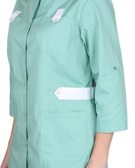 Халат женский "Сириус-Глэм" (мята/белый)